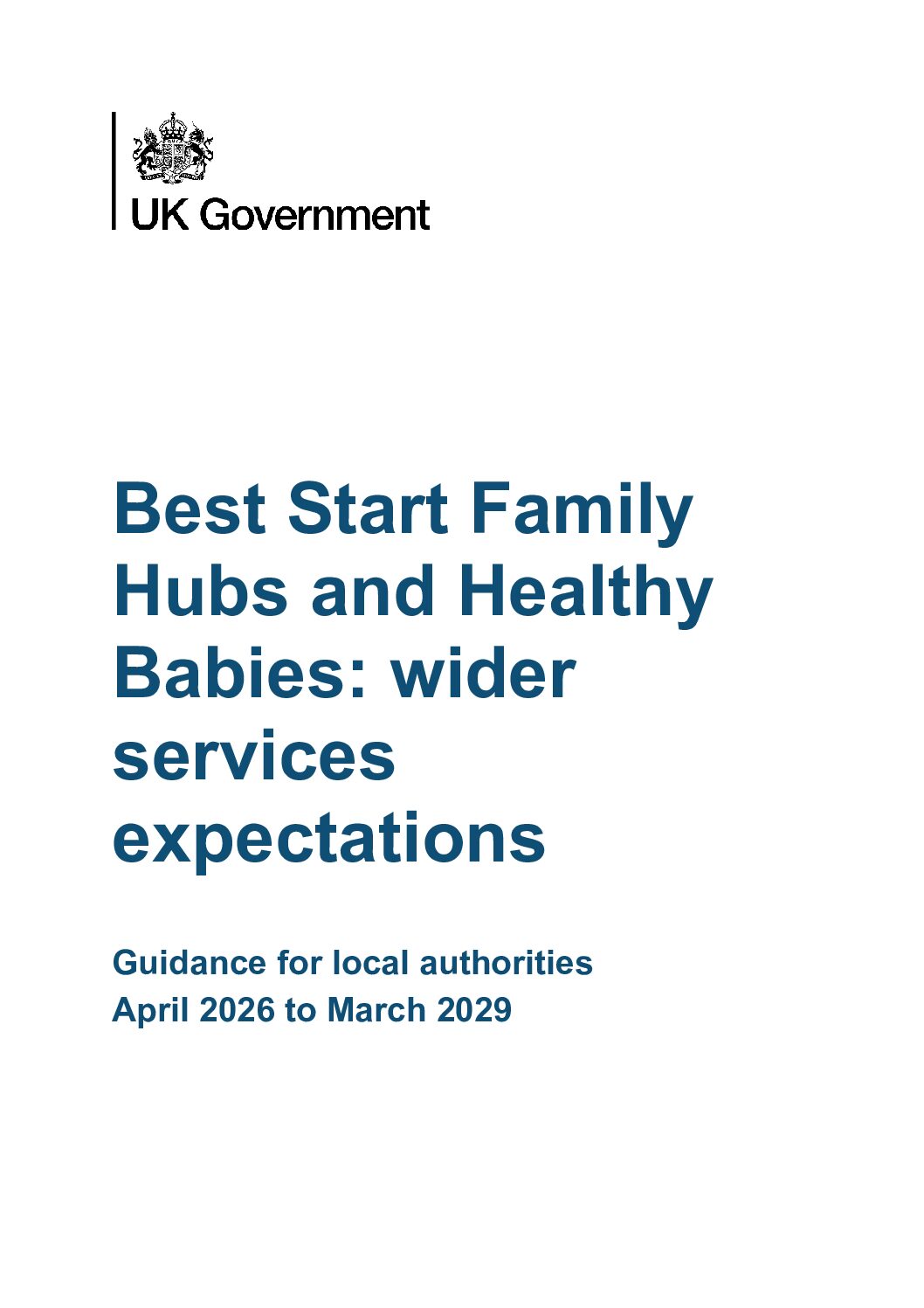 Best Start Family Hubs and Healthy Babies: wider services expectations